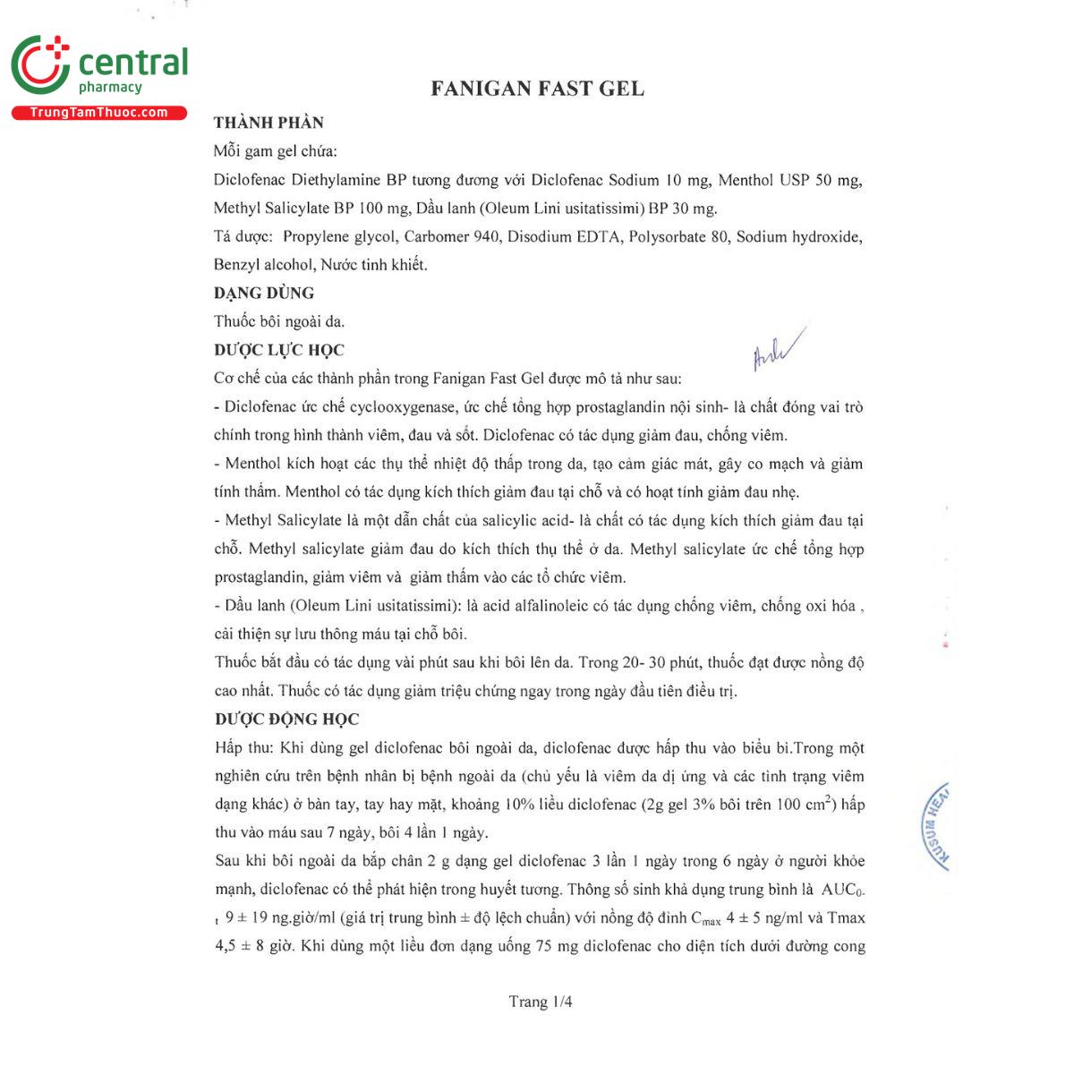 thuoc fanigan fast gel 4 A0720 thuoc fanigan fast gel 4 A0720