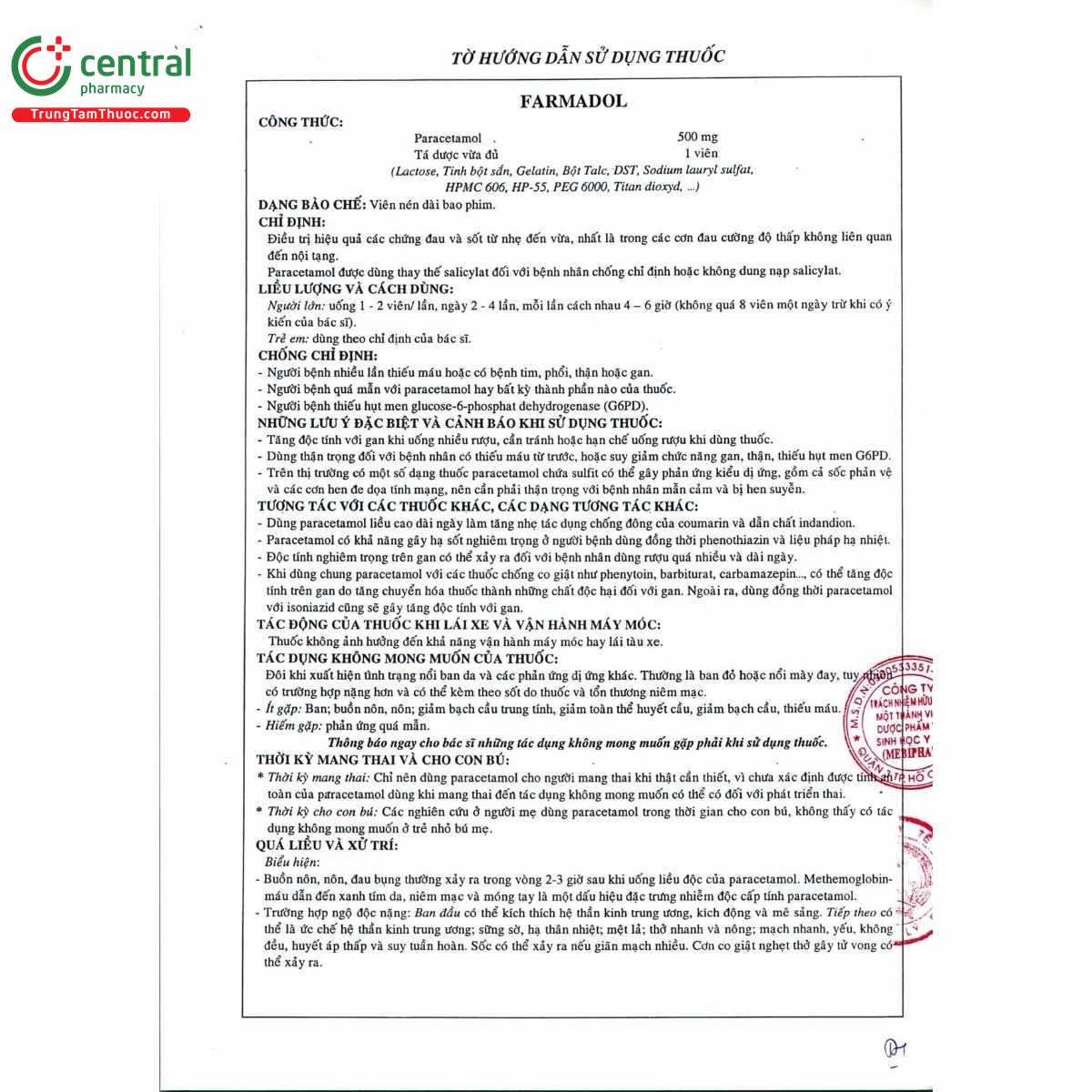 thuoc farmadol 500mg 6 Q6050
