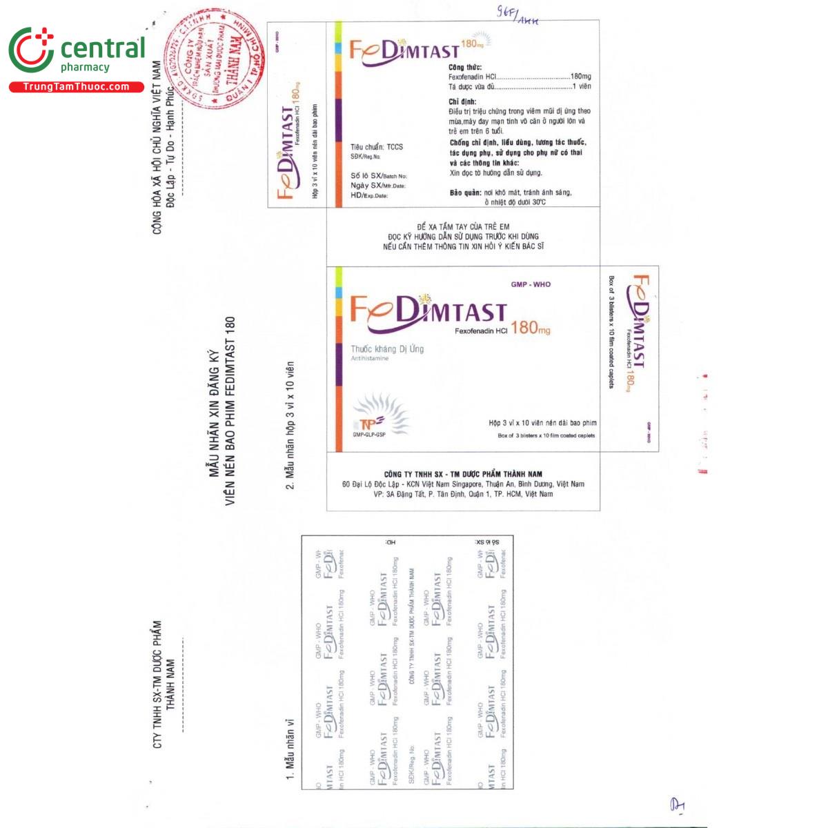 thuoc fedimtast 180mg 7 B0718 thuoc fedimtast 180mg 7 B0718