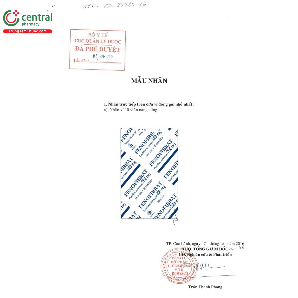 thuoc fenofibrat 200mg domesco 7 A0162 thuoc fenofibrat 200mg domesco 7 A0162