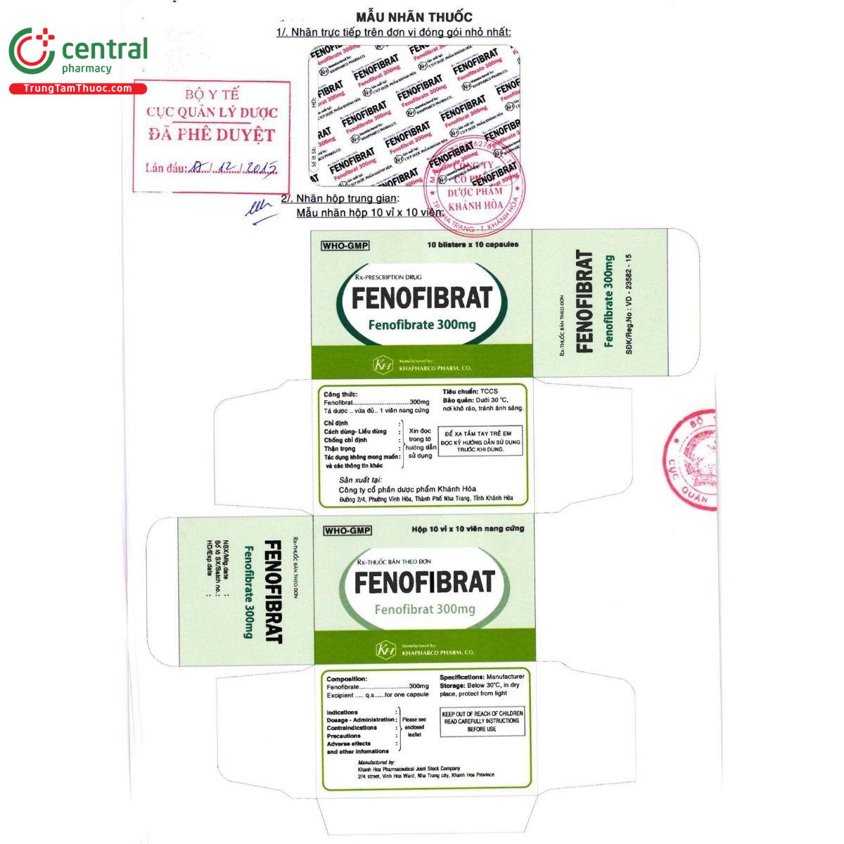 thuoc fenofibrat 300mg khapharco 4 B0664 thuoc fenofibrat 300mg khapharco 4 B0664