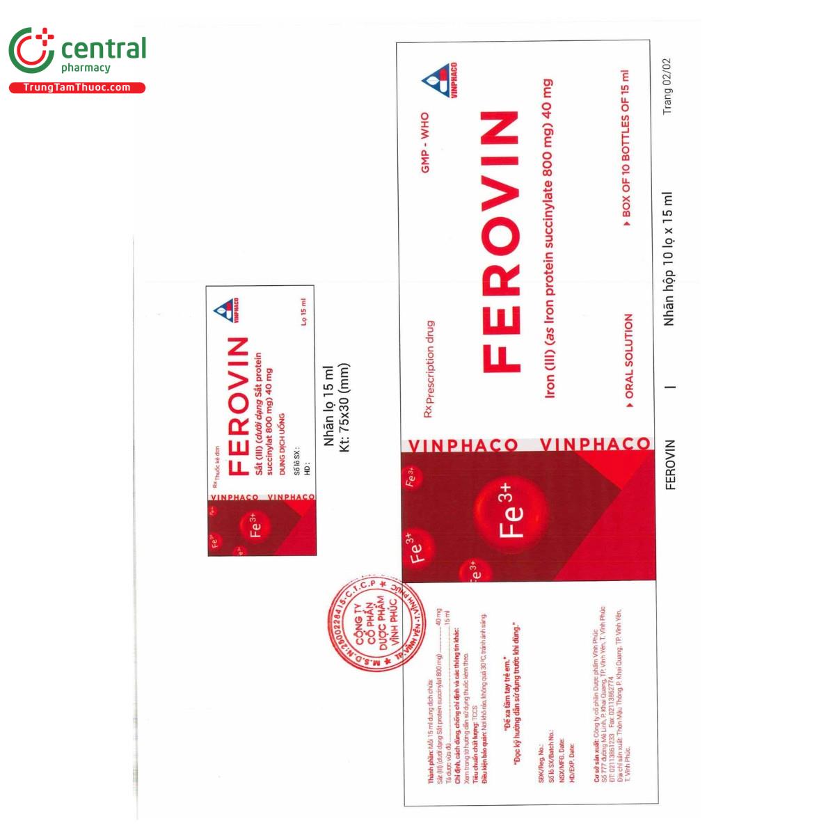 thuoc ferovin 40mg 15ml 9 Q6182 thuoc ferovin 40mg 15ml 9 Q6182