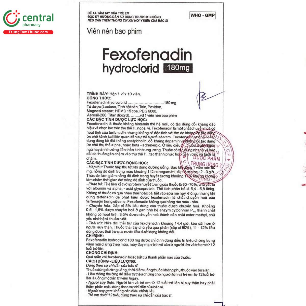 thuoc fexofenadin hydroclorid 180mg dopharma 4 B0165 thuoc fexofenadin hydroclorid 180mg dopharma 4 B0165