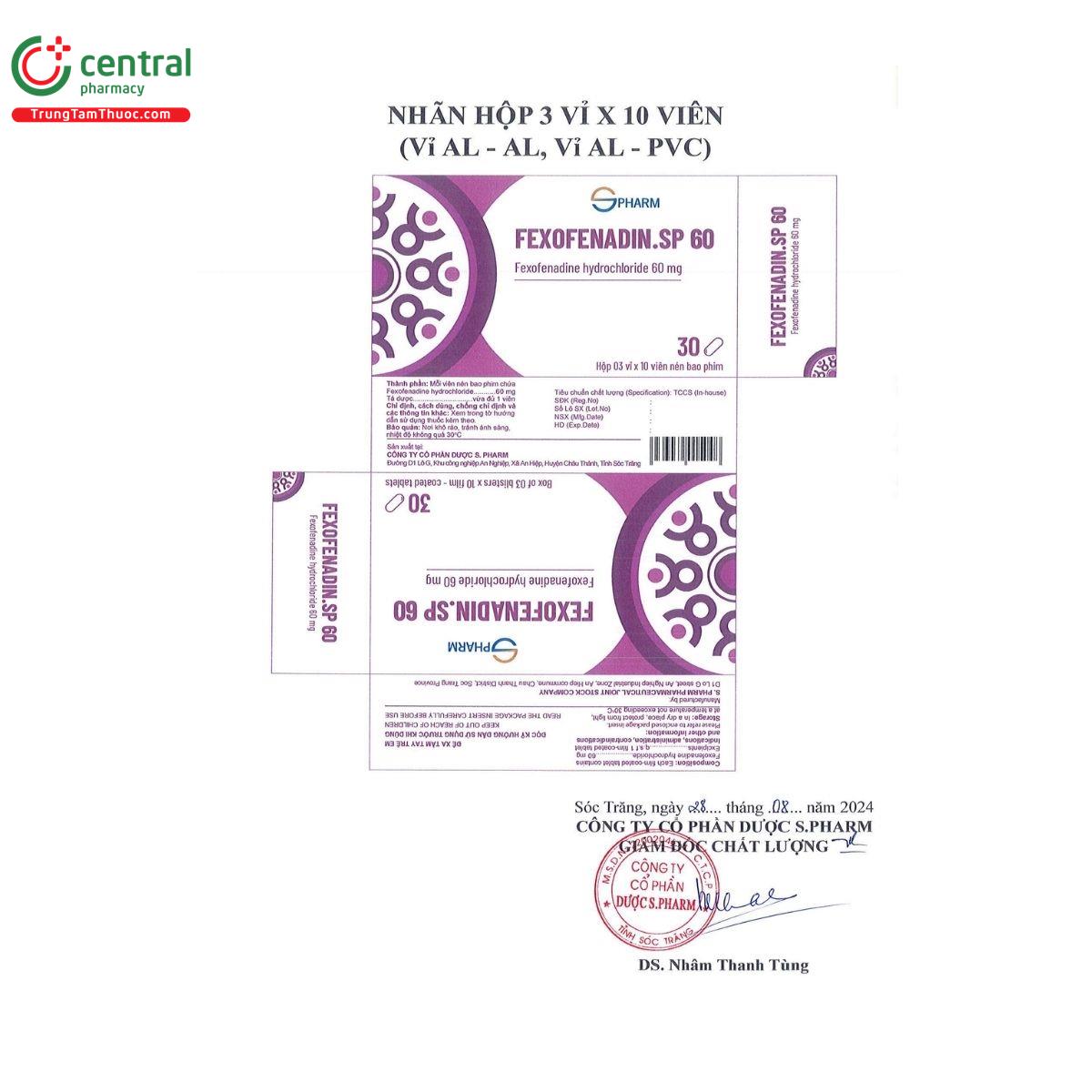 thuoc fexofenadin sp 60 2 K4576