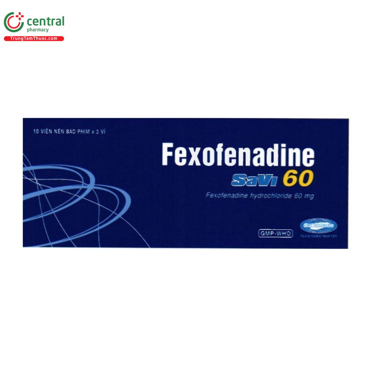 thuoc fexofenadine savi 60mg 1 H2030 thuoc fexofenadine savi 60mg 1 H2030