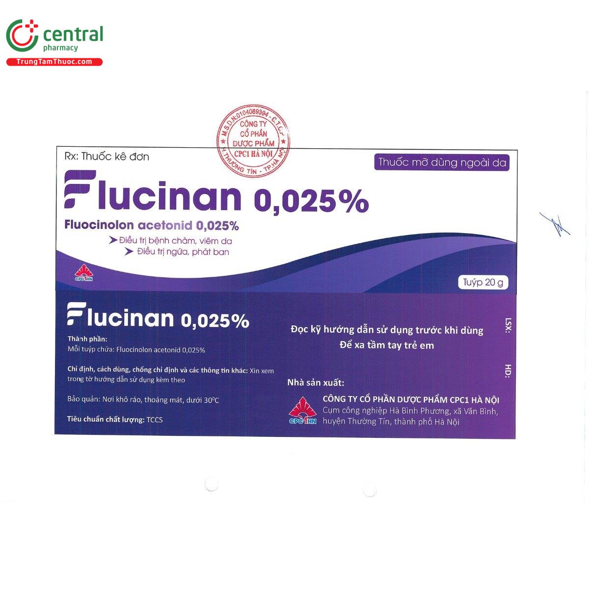 thuoc flucinan 0025 5 N5443 thuoc flucinan 0025 5 N5443