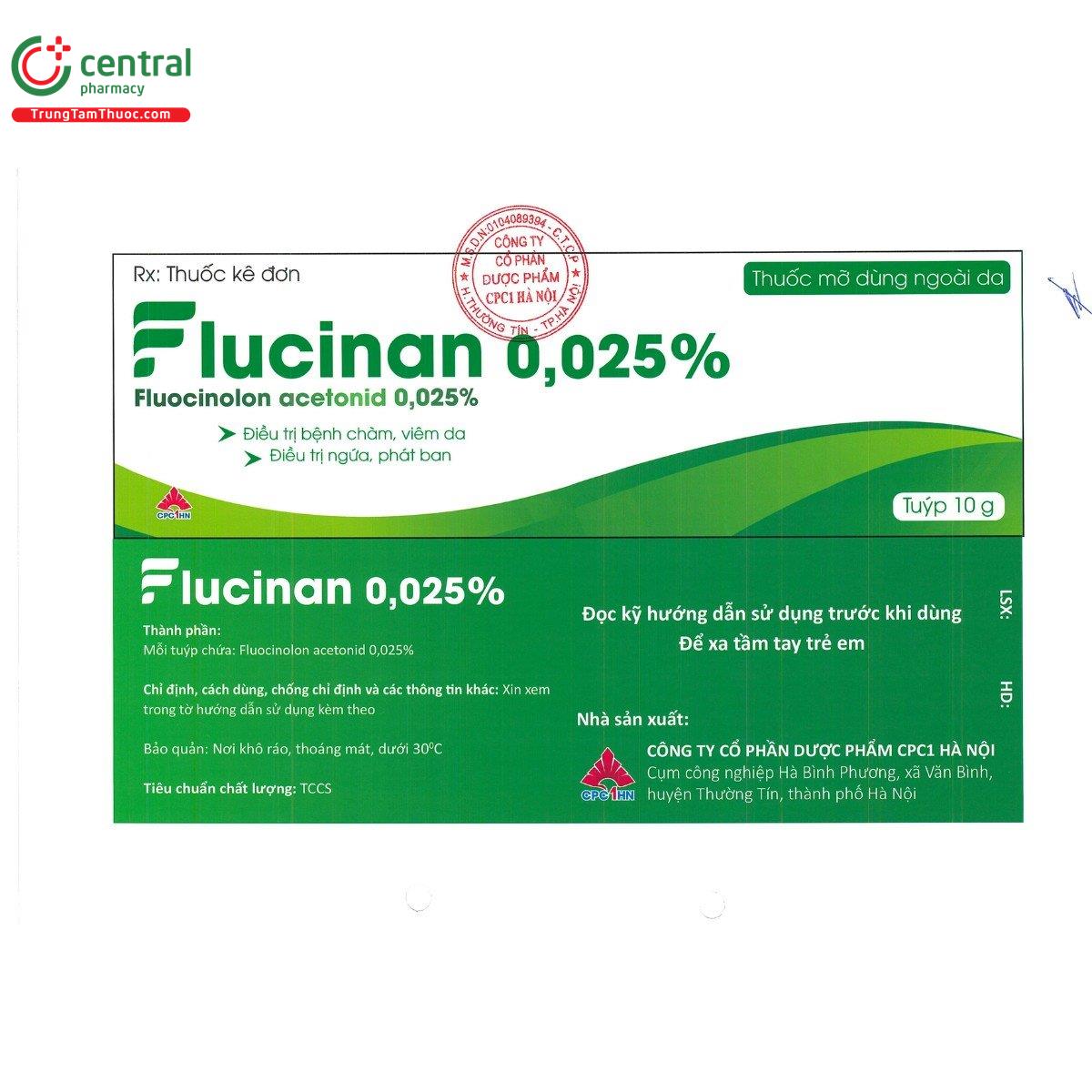 thuoc flucinan 0025 7 A0160 thuoc flucinan 0025 7 A0160