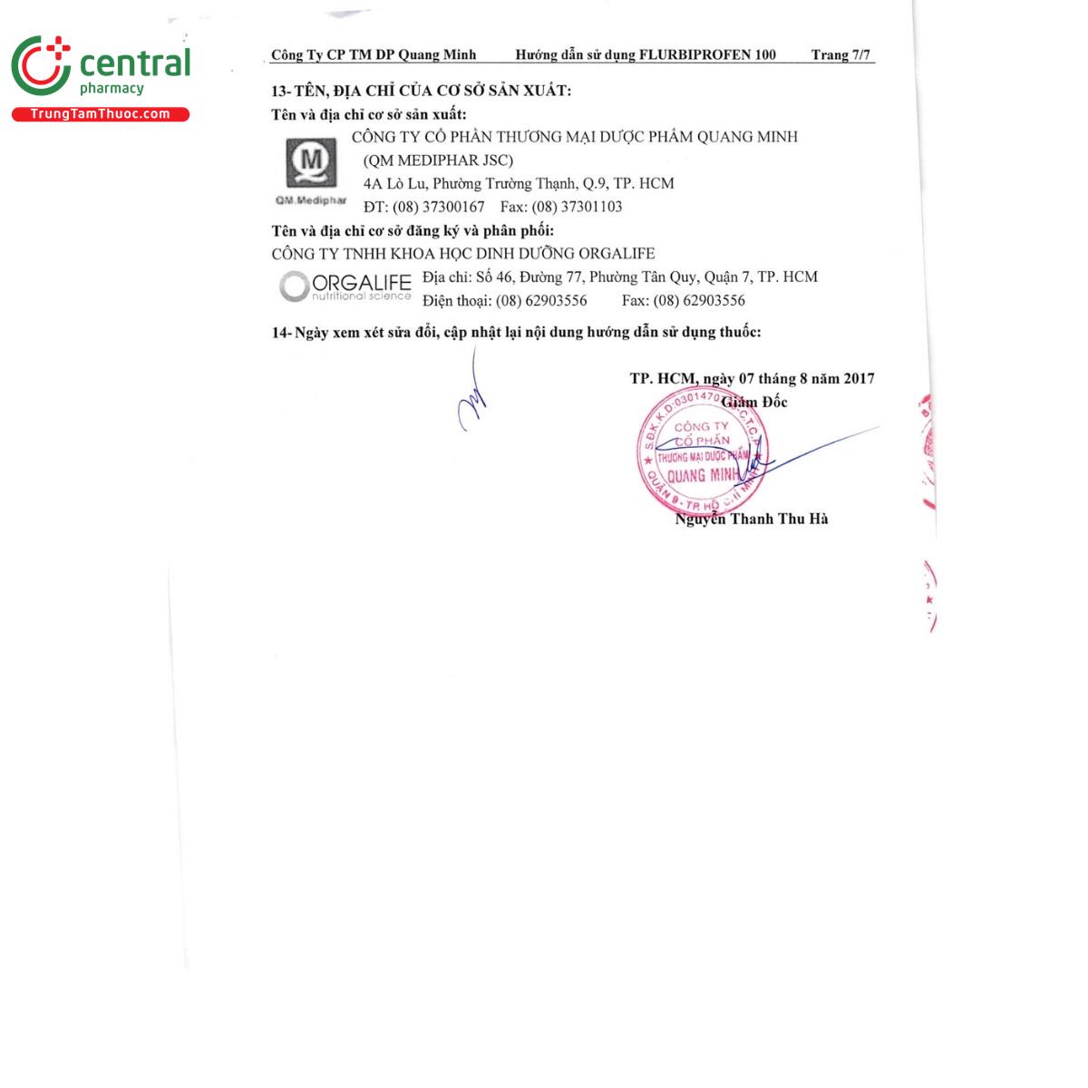 thuoc flurbiprofen 100mg qm mediphar 9 R7175 thuoc flurbiprofen 100mg qm mediphar 9 R7175