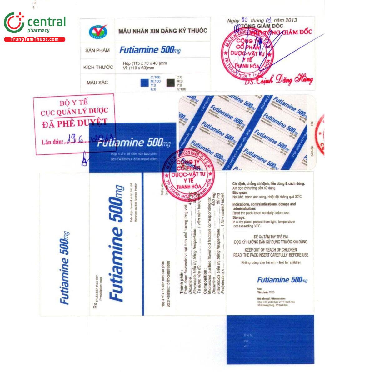 thuoc futiamine 500mg 2 H3620 thuoc futiamine 500mg 2 H3620