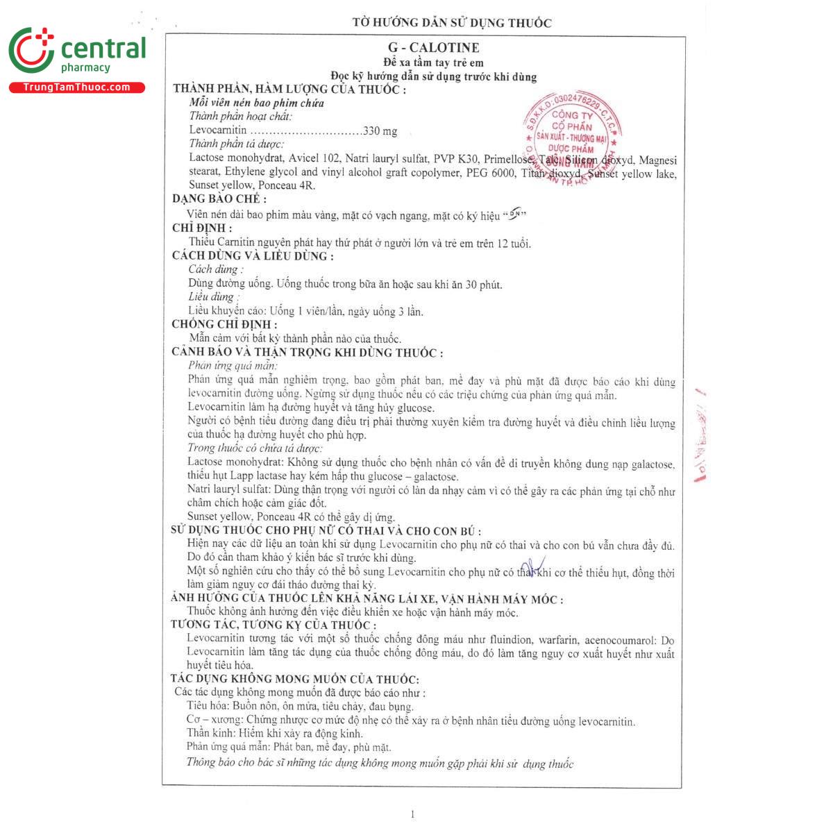 thuoc g calotine 330mg 7 P6430 thuoc g calotine 330mg 7 P6430