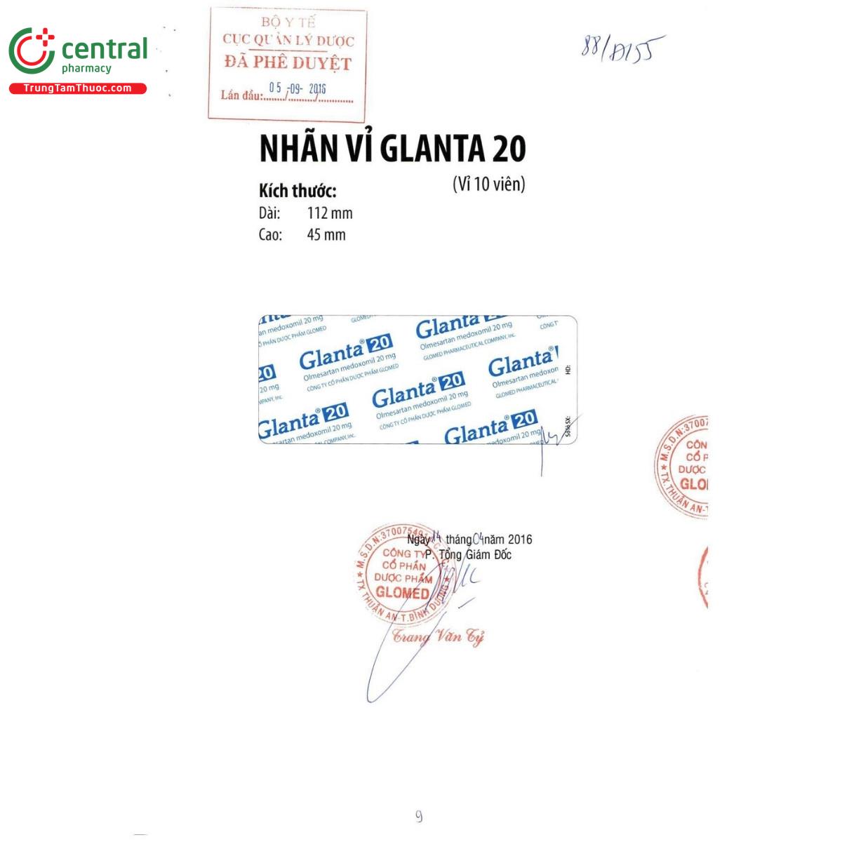 thuoc glanta 20 2 L4356 thuoc glanta 20 2 L4356