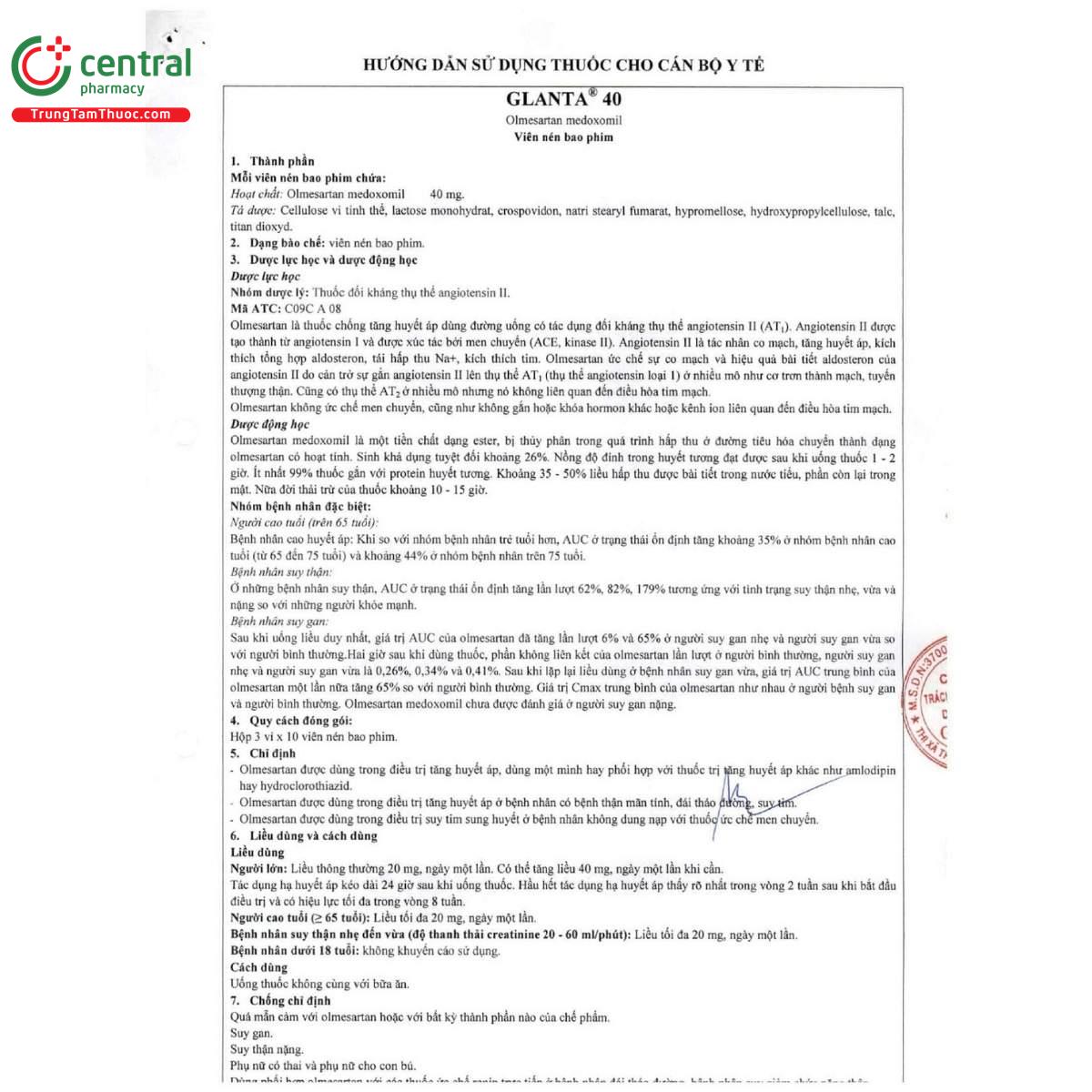 thuoc glanta 40 4 R7406 thuoc glanta 40 4 R7406