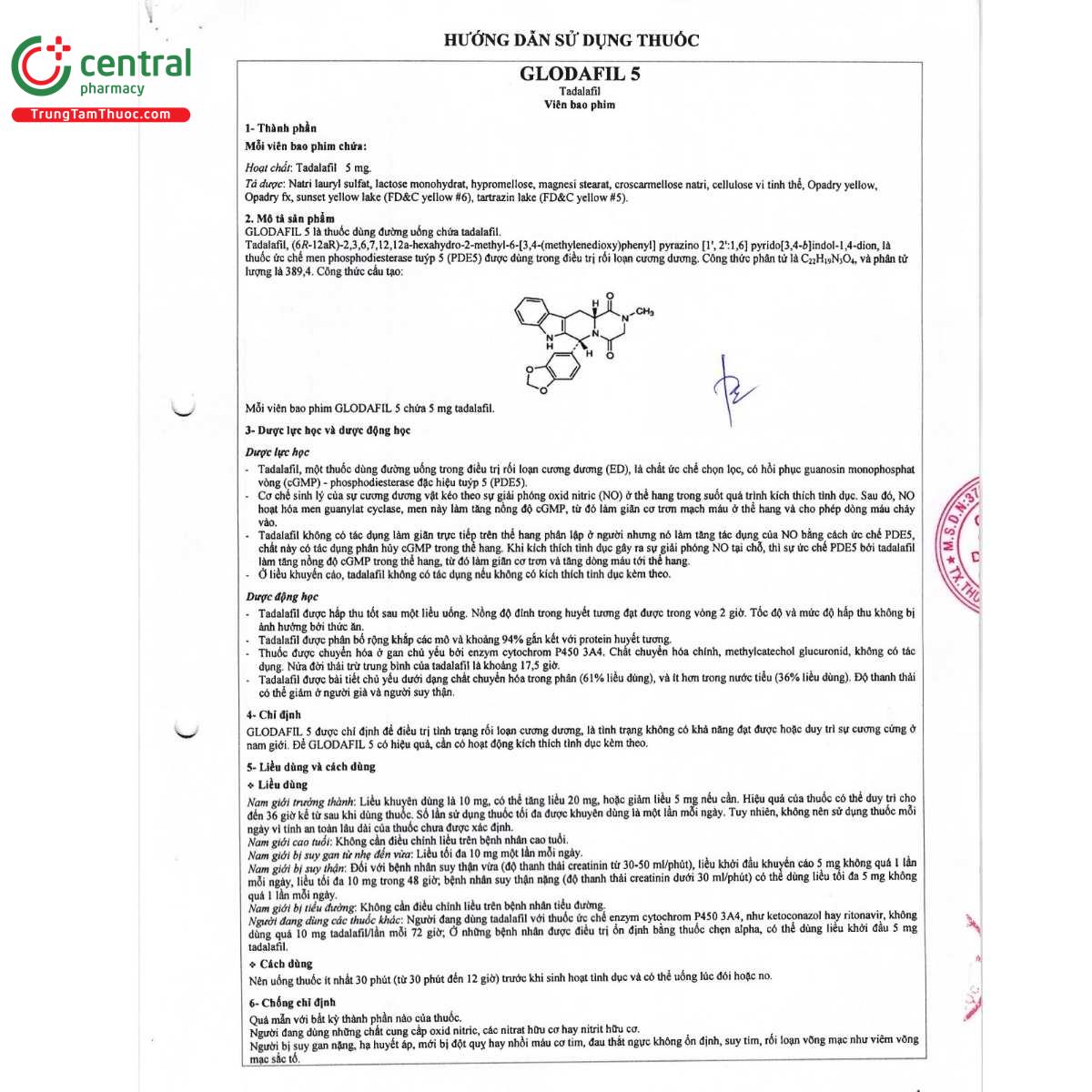 thuoc glodafil 5 8 M5781 thuoc glodafil 5 8 M5781
