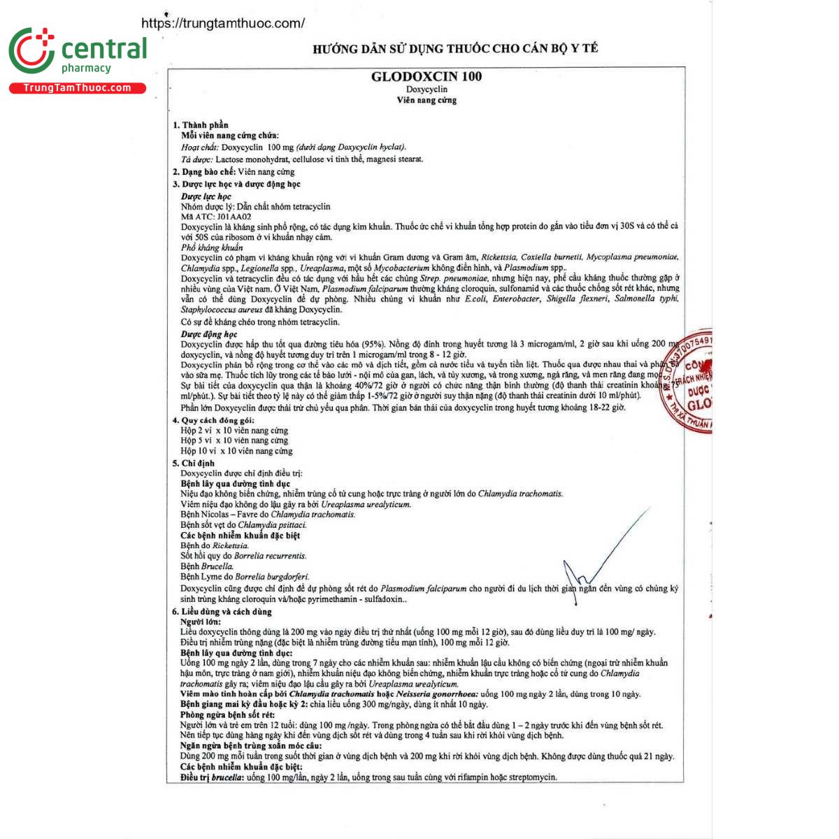 thuoc glodoxcin 100 vien nang cung 4 F2241 thuoc glodoxcin 100 vien nang cung 4 F2241