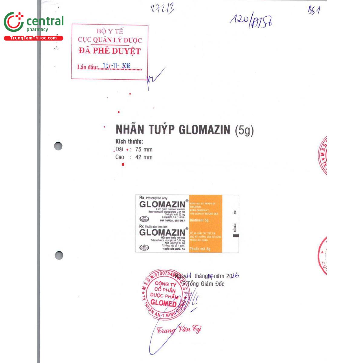 thuoc glomazin 2 A0724 thuoc glomazin 2 A0724