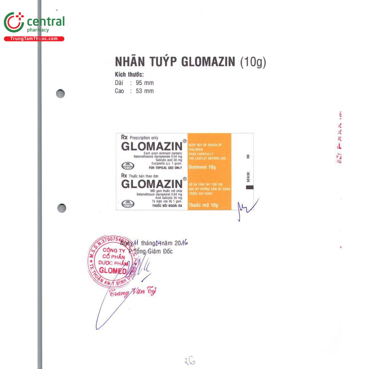 thuoc glomazin 5 M5121 thuoc glomazin 5 M5121