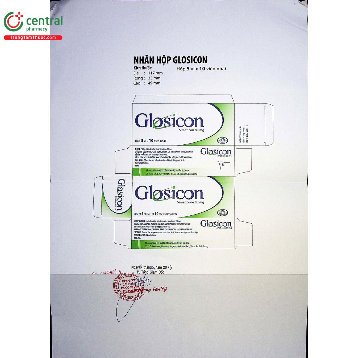 thuoc glosicon 80mg glomed 3 A0687 thuoc glosicon 80mg glomed 3 A0687