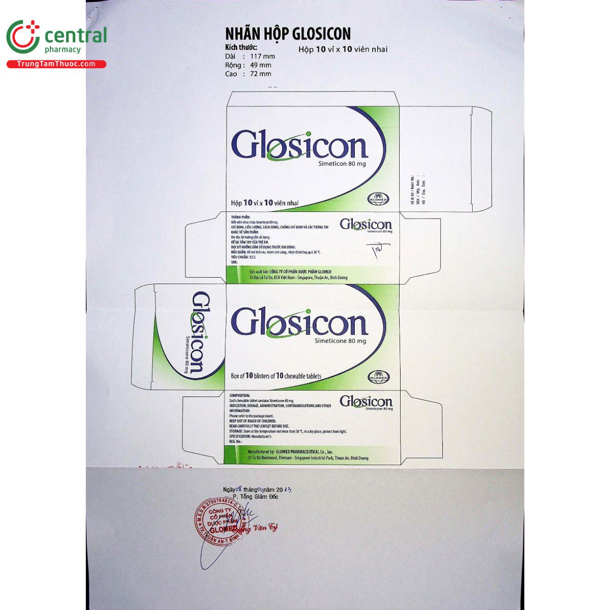 thuoc glosicon 80mg glomed 4 P6051 thuoc glosicon 80mg glomed 4 P6051