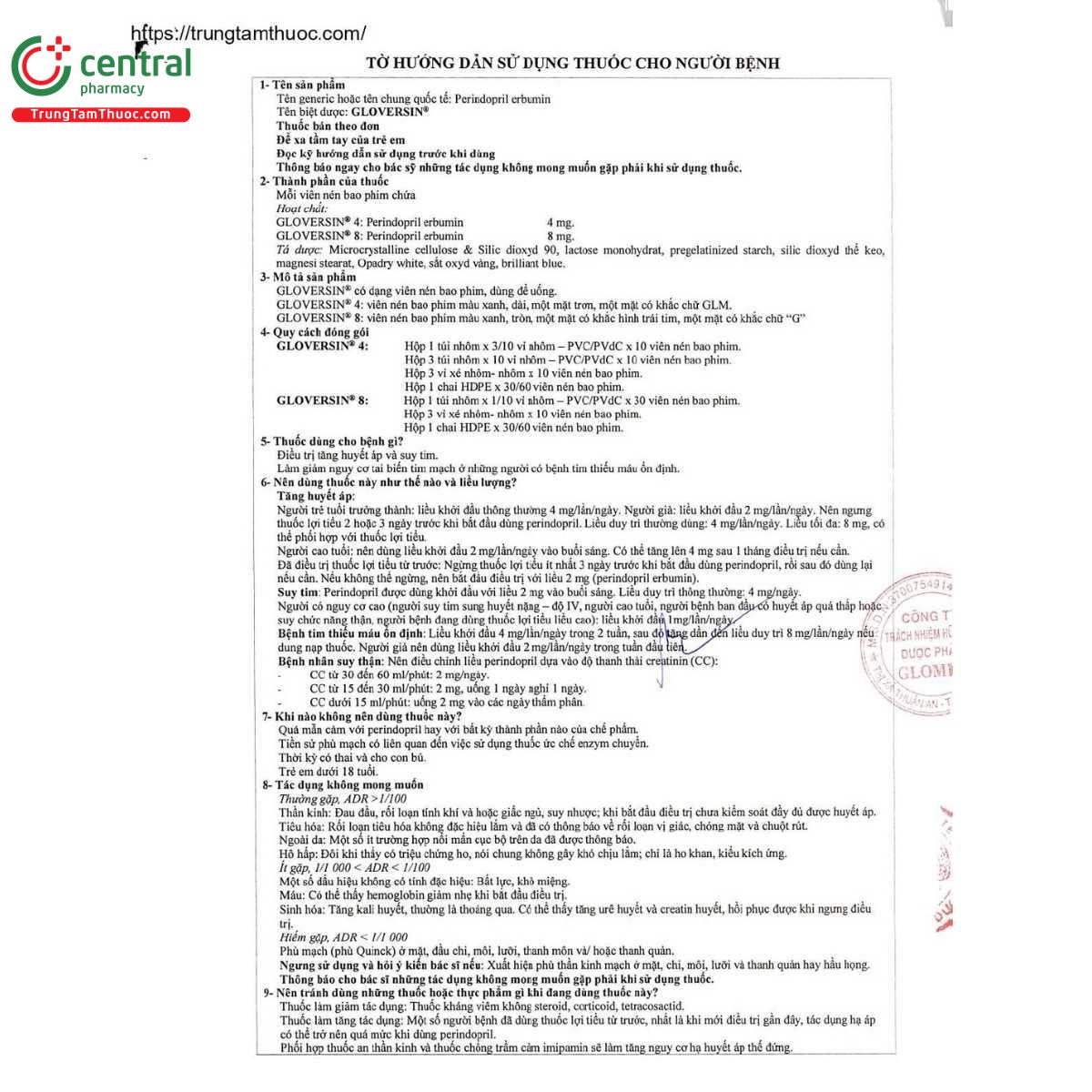 thuoc gloversin 8mg 5 U8801 thuoc gloversin 8mg 5 U8801