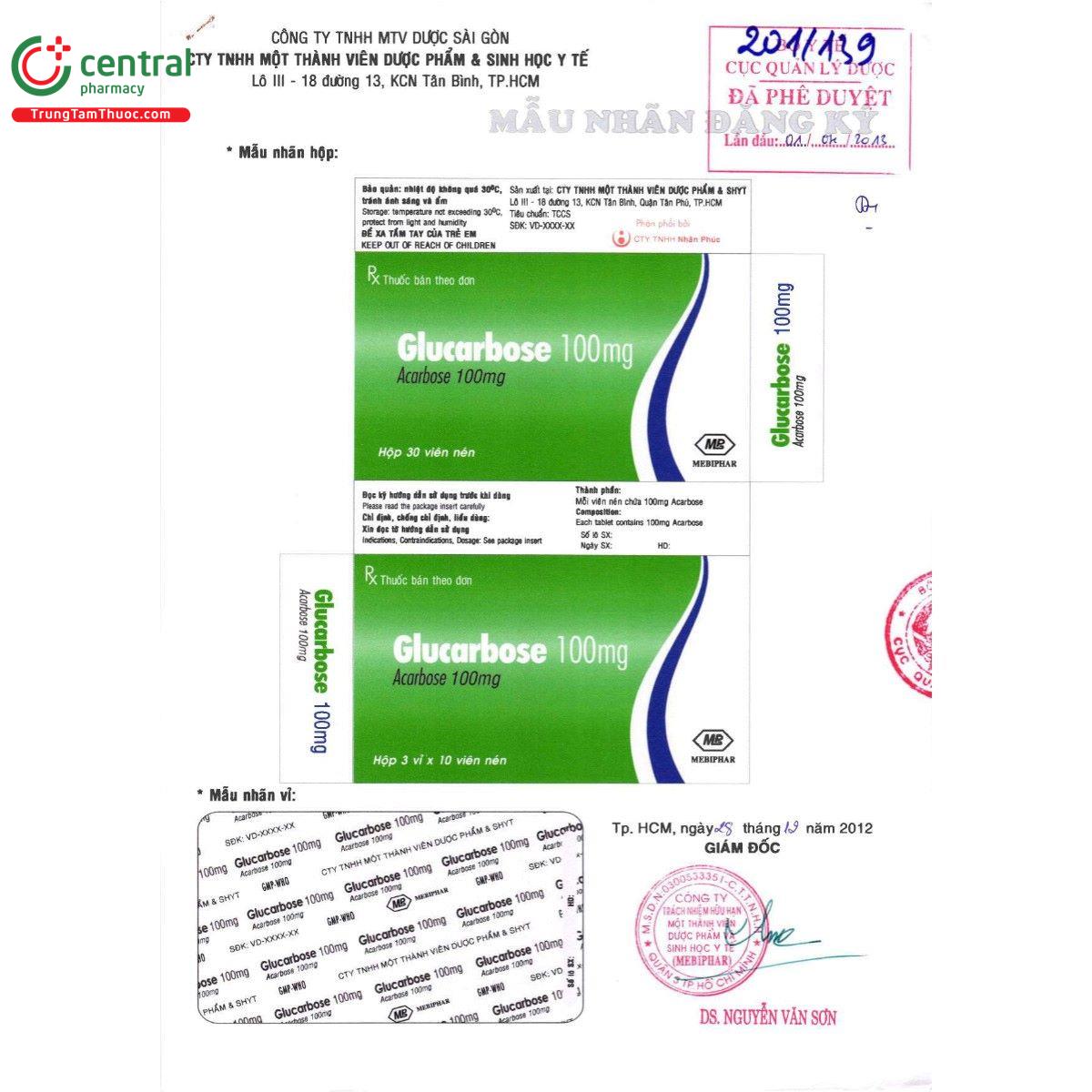 thuoc glucarbose 100mg 2 K4502 thuoc glucarbose 100mg 2 K4502