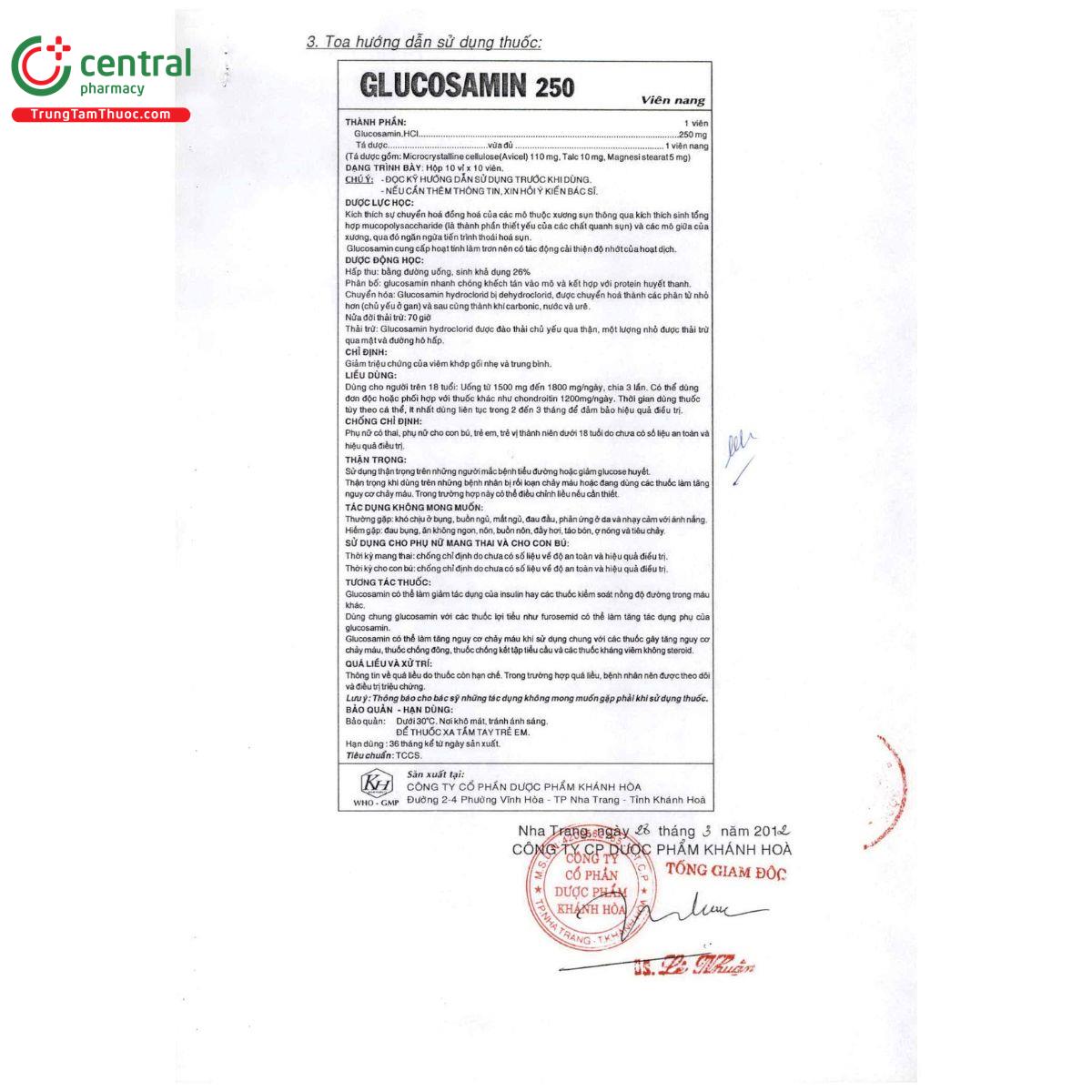 thuoc glucosamin 250mg khapharco 3 R7140 thuoc glucosamin 250mg khapharco 3 R7140