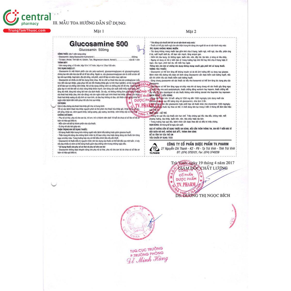 thuoc glucosamin 500mg tv pharm 6 C0464 thuoc glucosamin 500mg tv pharm 6 C0464