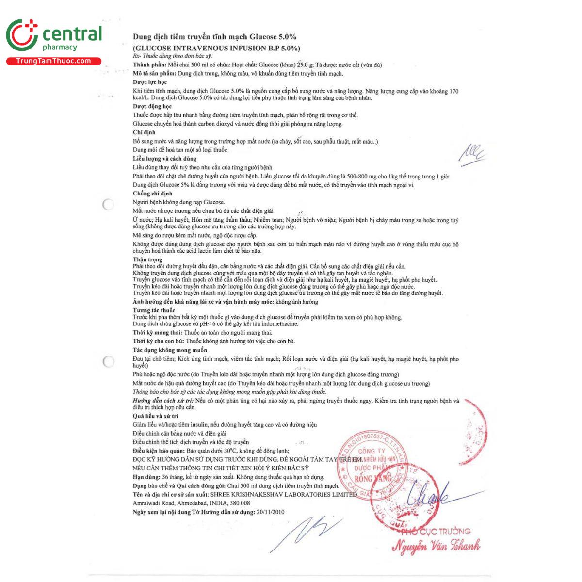 thuoc glucose 5 intravenous infusion b p 3 U8258 thuoc glucose 5 intravenous infusion b p 3 U8258