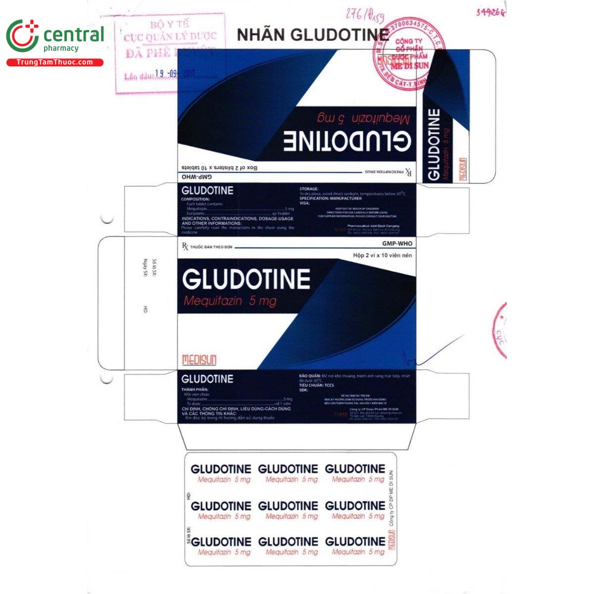 thuoc gludotine 5mg 5 L4505 thuoc gludotine 5mg 5 L4505