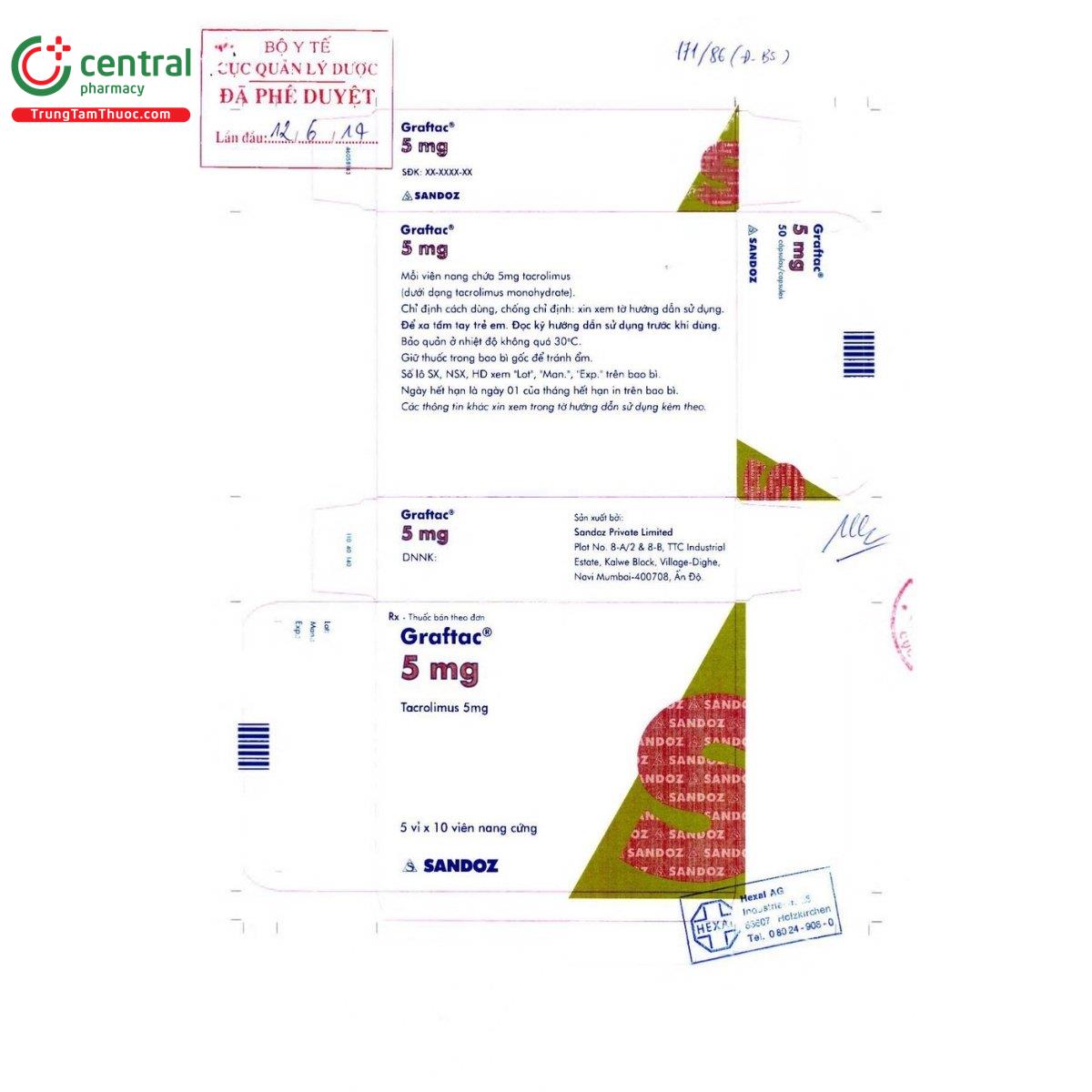 thuoc graftac 5mg 2 O5326 thuoc graftac 5mg 2 O5326