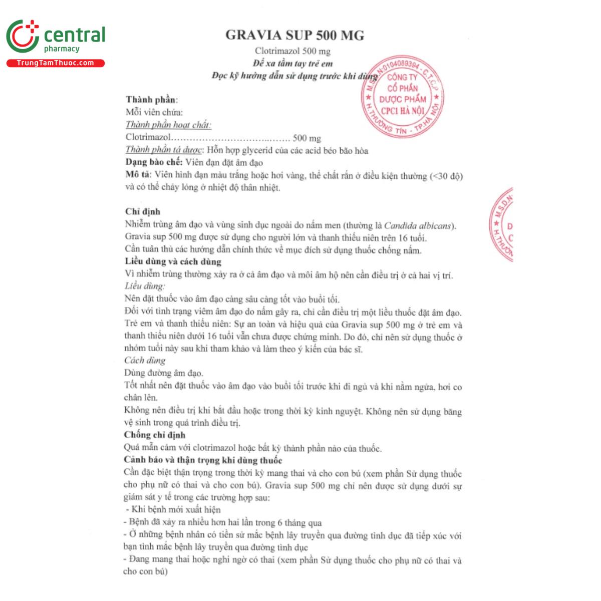 thuoc gravia sup 500mg 5 U8468