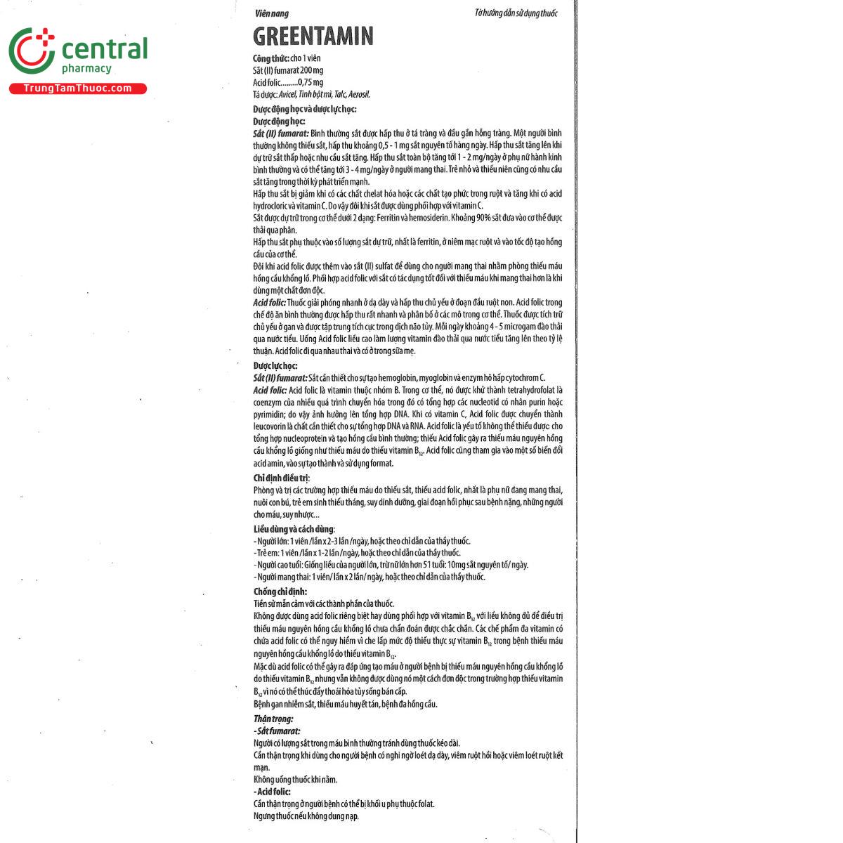thuoc greentamin 3 F2608 thuoc greentamin 3 F2608