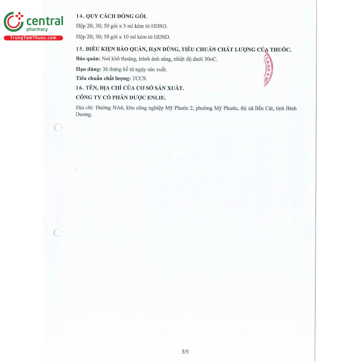 thuoc growlie 1250mg 5ml 14 M5638