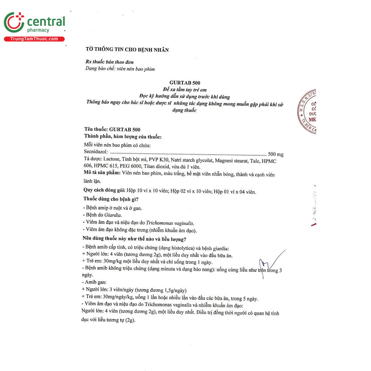 thuoc gurtab 500 8 V8808