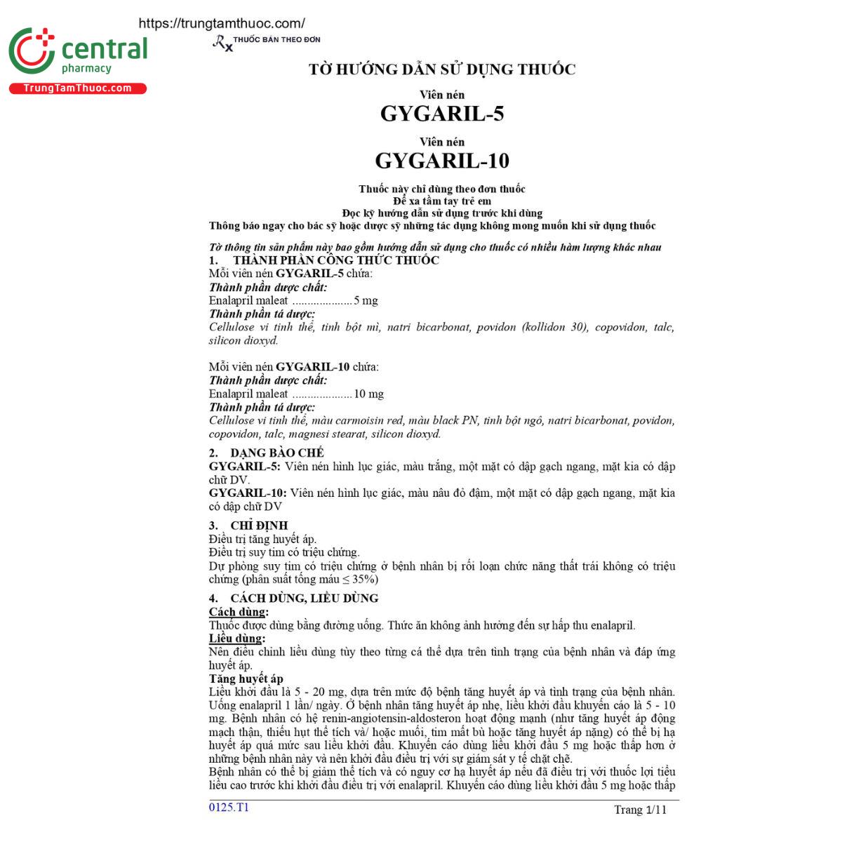 thuoc gygaril 10 3 D1154 thuoc gygaril 10 3 D1154