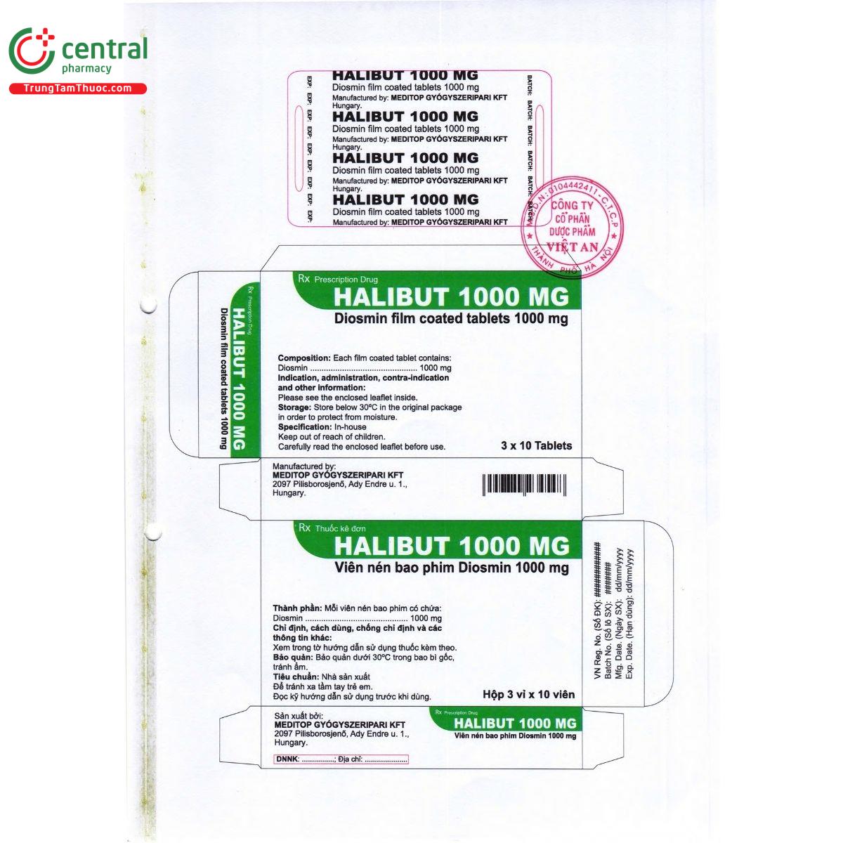 thuoc halibut 1000mg 3 B0327 thuoc halibut 1000mg 3 B0327