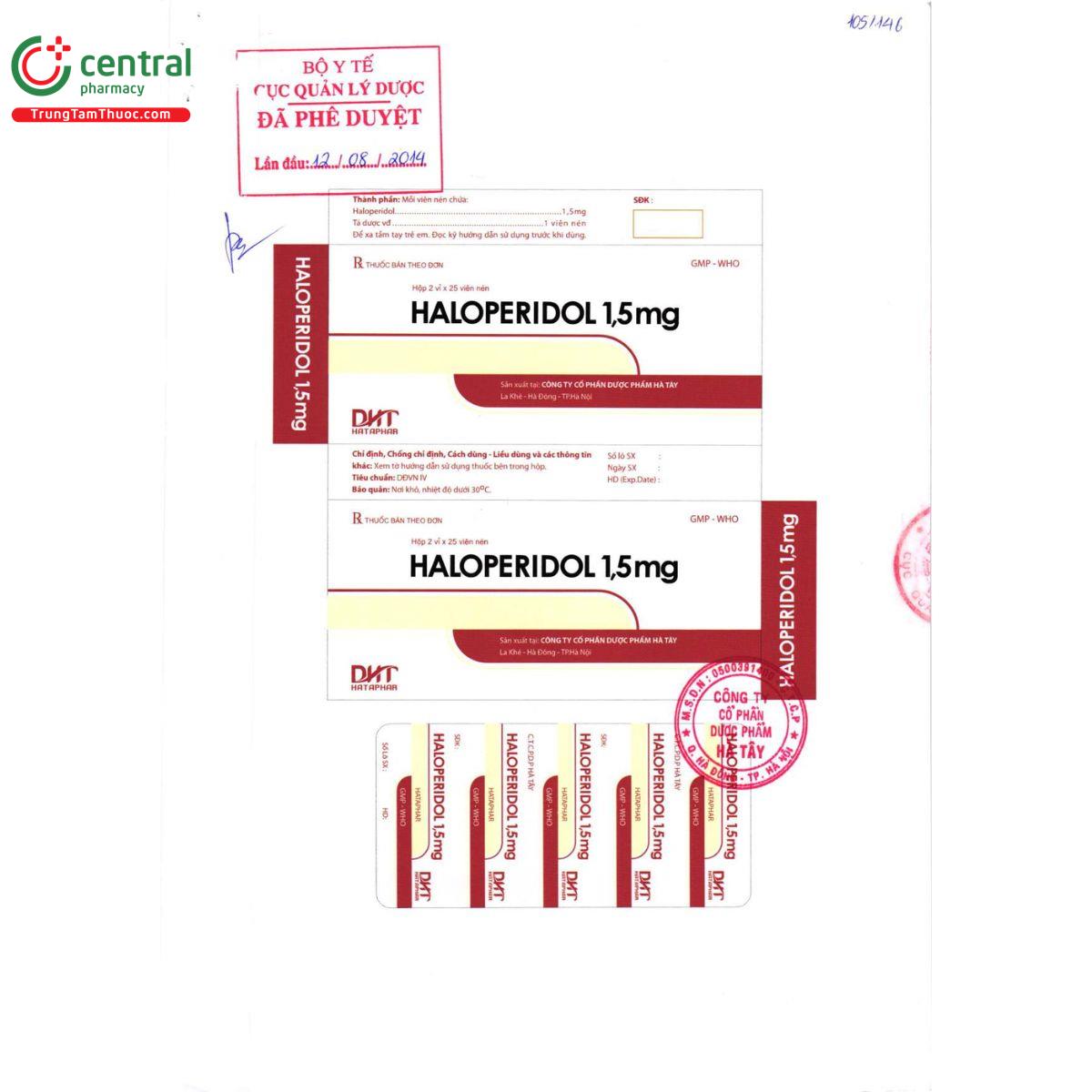thuoc haloperidol 15mg hataphar 2 K4305 thuoc haloperidol 15mg hataphar 2 K4305