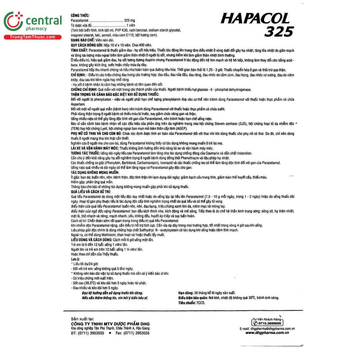 thuoc hapacol 325 10 N5166