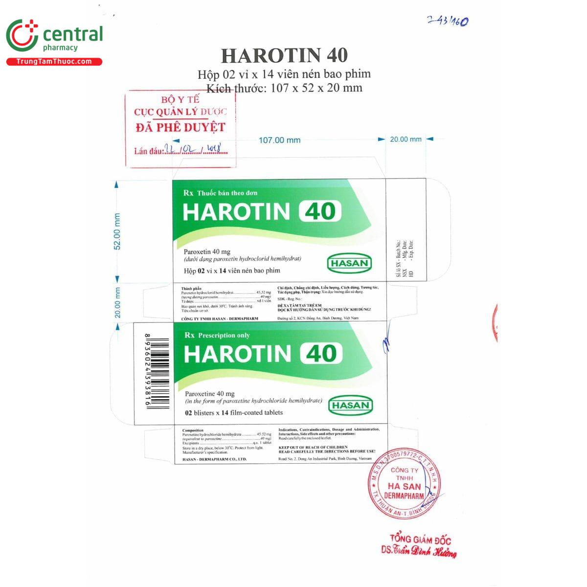 thuoc harotin 40 3 F2386