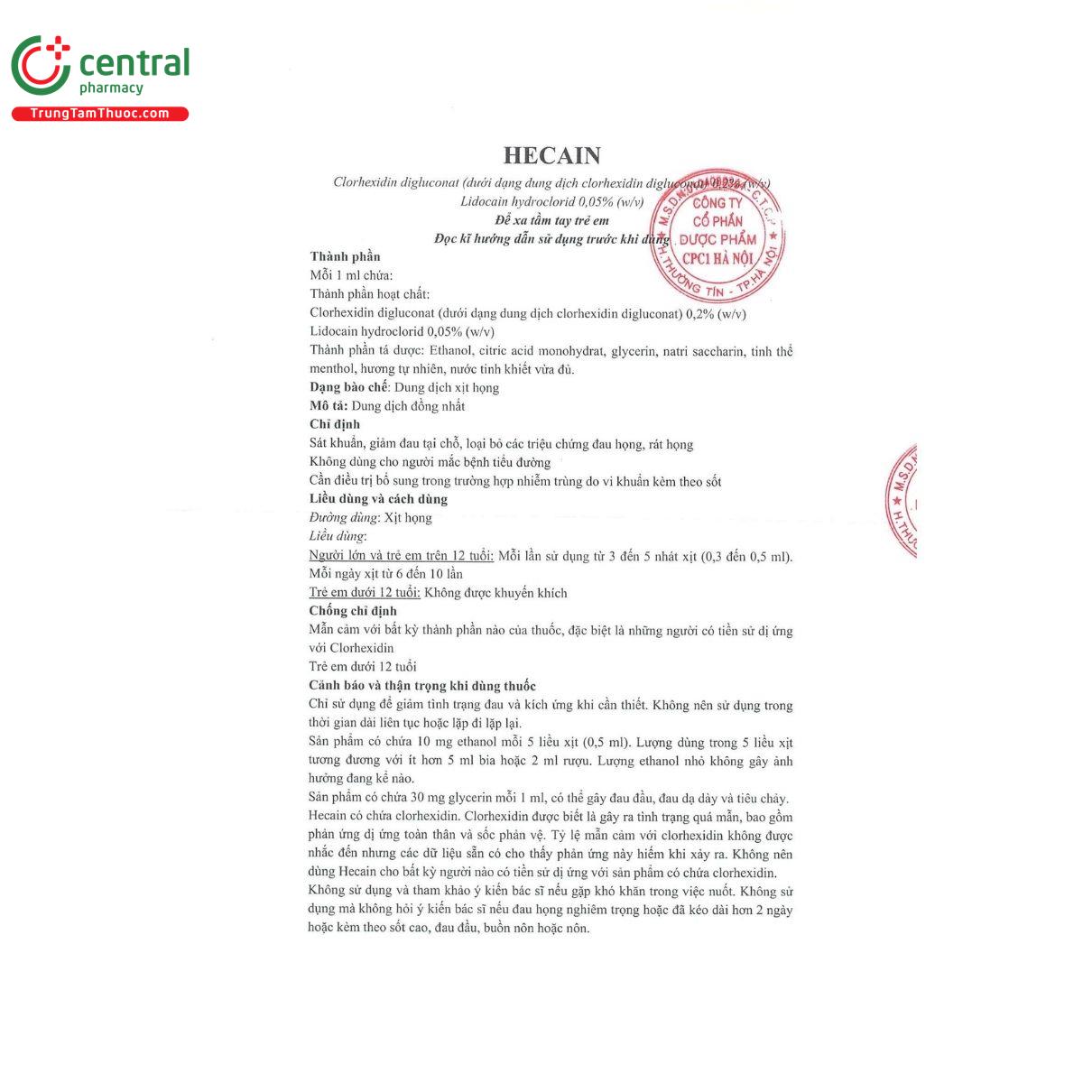 thuoc hecain 10 M5368 thuoc hecain 10 M5368