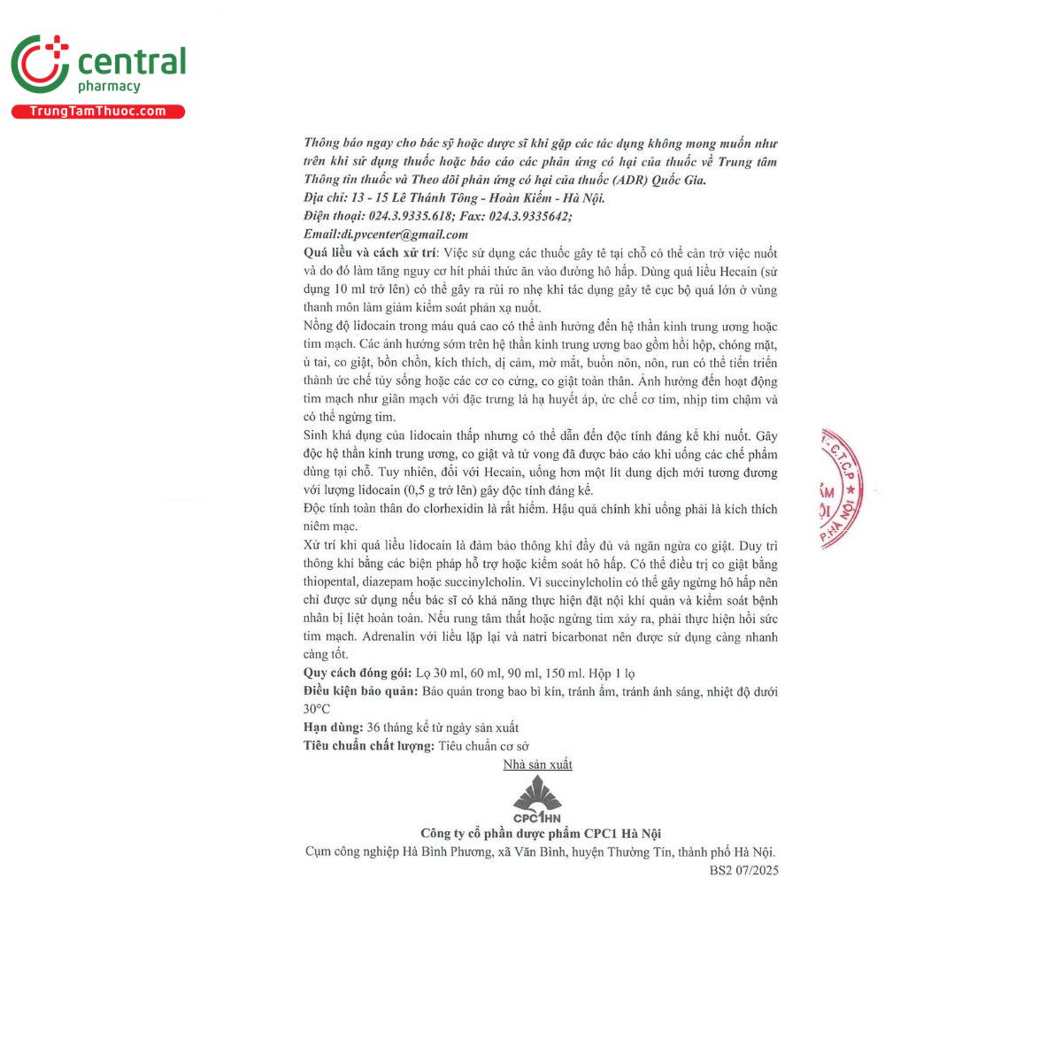 thuoc hecain 12 H3708 thuoc hecain 12 H3708