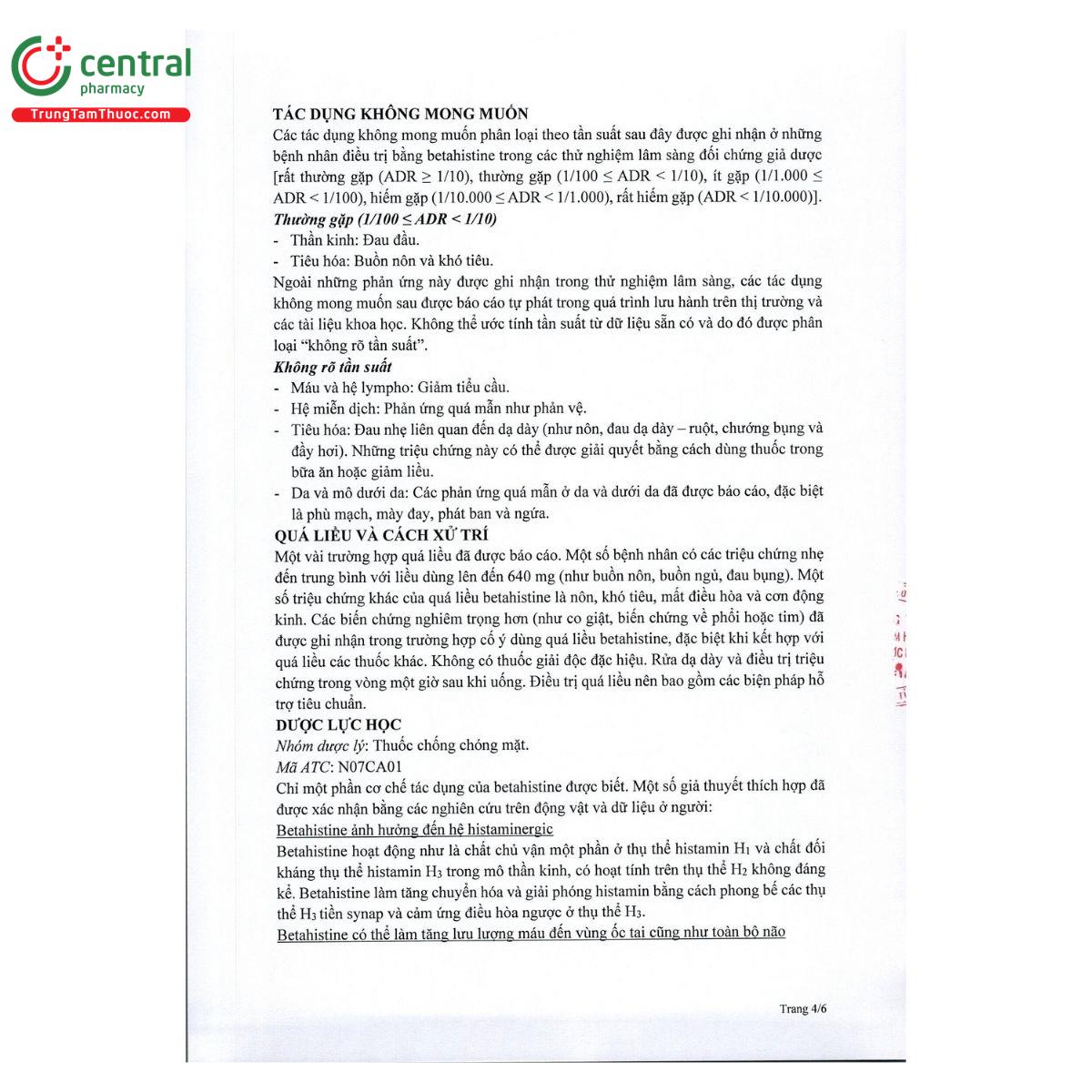 thuoc histavert 16 6 J3538 thuoc histavert 16 6 J3538