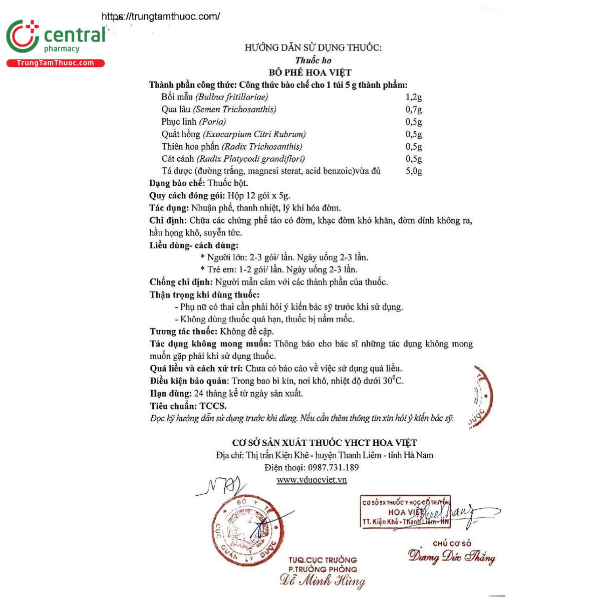thuoc ho bo phe hoa viet 8 B0030 thuoc ho bo phe hoa viet 8 B0030