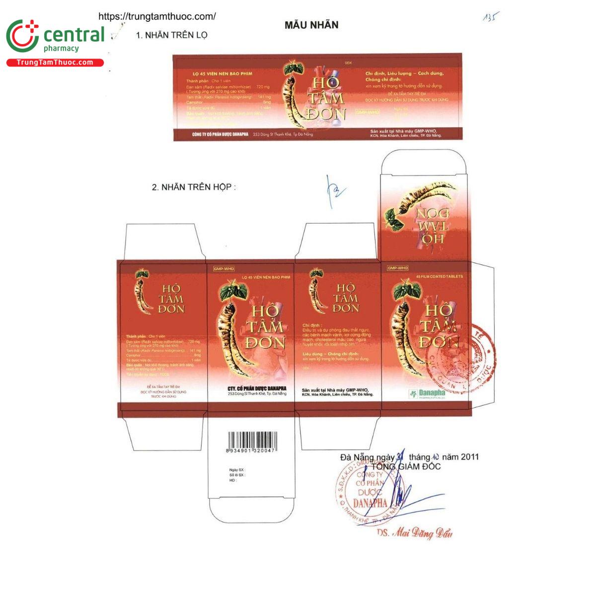 thuoc ho tam don 4 V8421 thuoc ho tam don 4 V8421