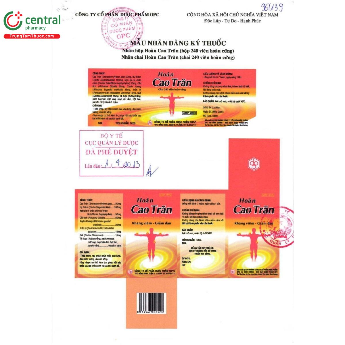 thuoc hoan cao tran opc 2 V8178 thuoc hoan cao tran opc 2 V8178