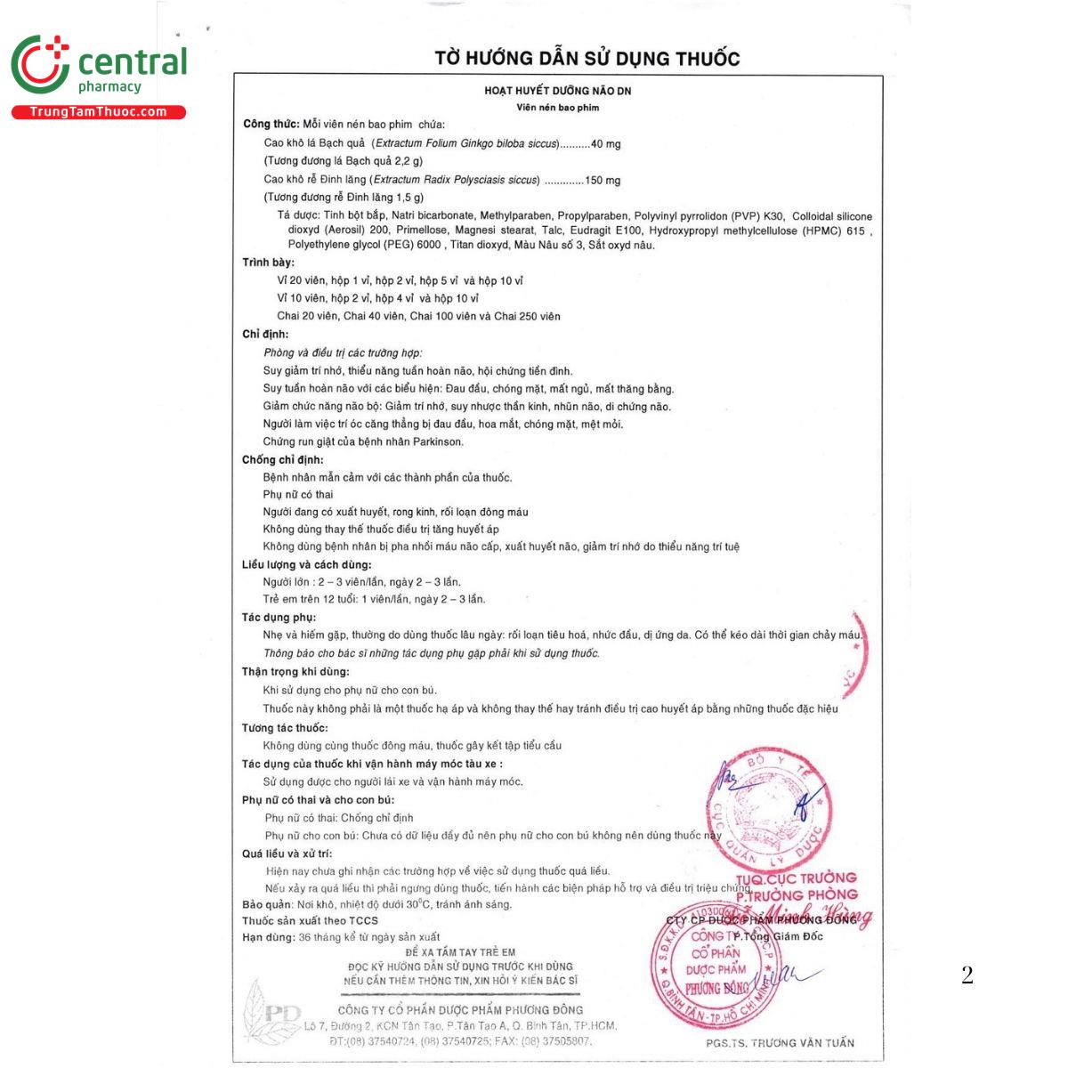 thuoc hoat huyet duong nao dn 10 H3056 thuoc hoat huyet duong nao dn 10 H3056