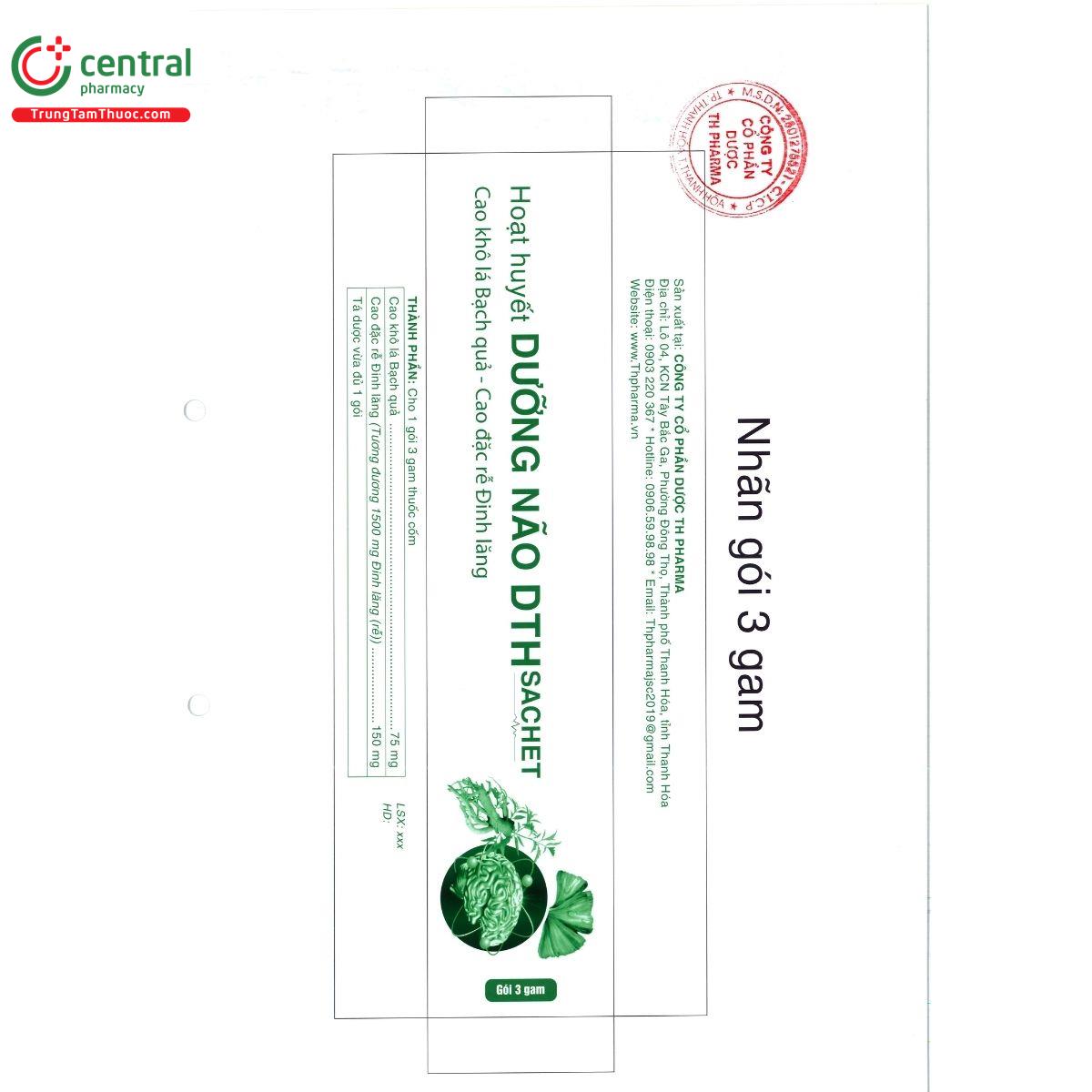 thuoc hoat huyet duong nao dth sachet 5 T7605 thuoc hoat huyet duong nao dth sachet 5 T7605