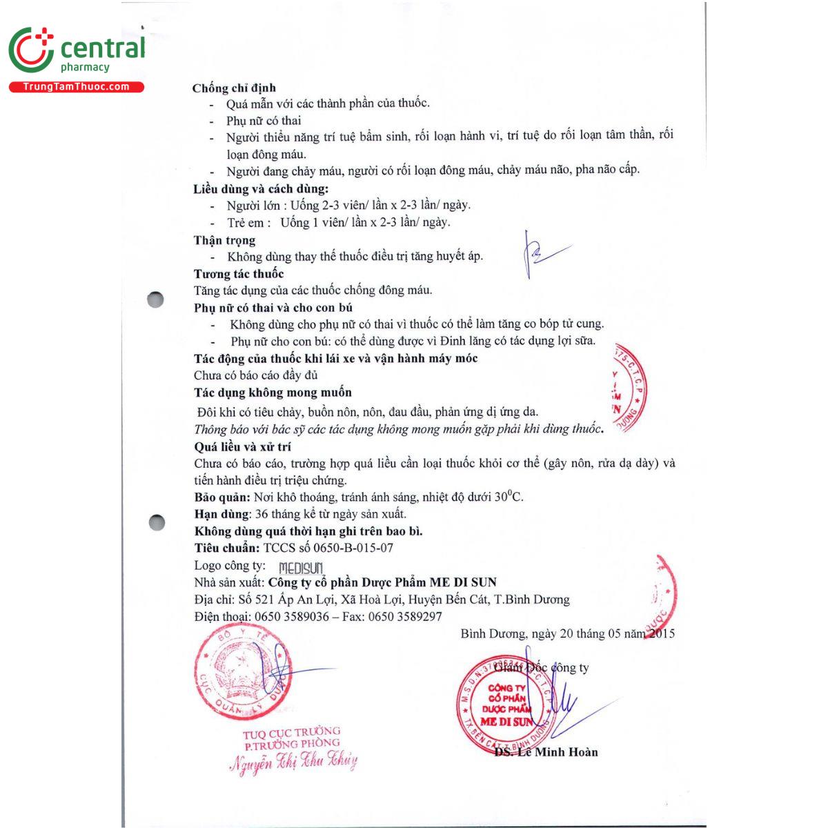 thuoc hoat huyet duong nao medisun 5 T8072 thuoc hoat huyet duong nao medisun 5 T8072