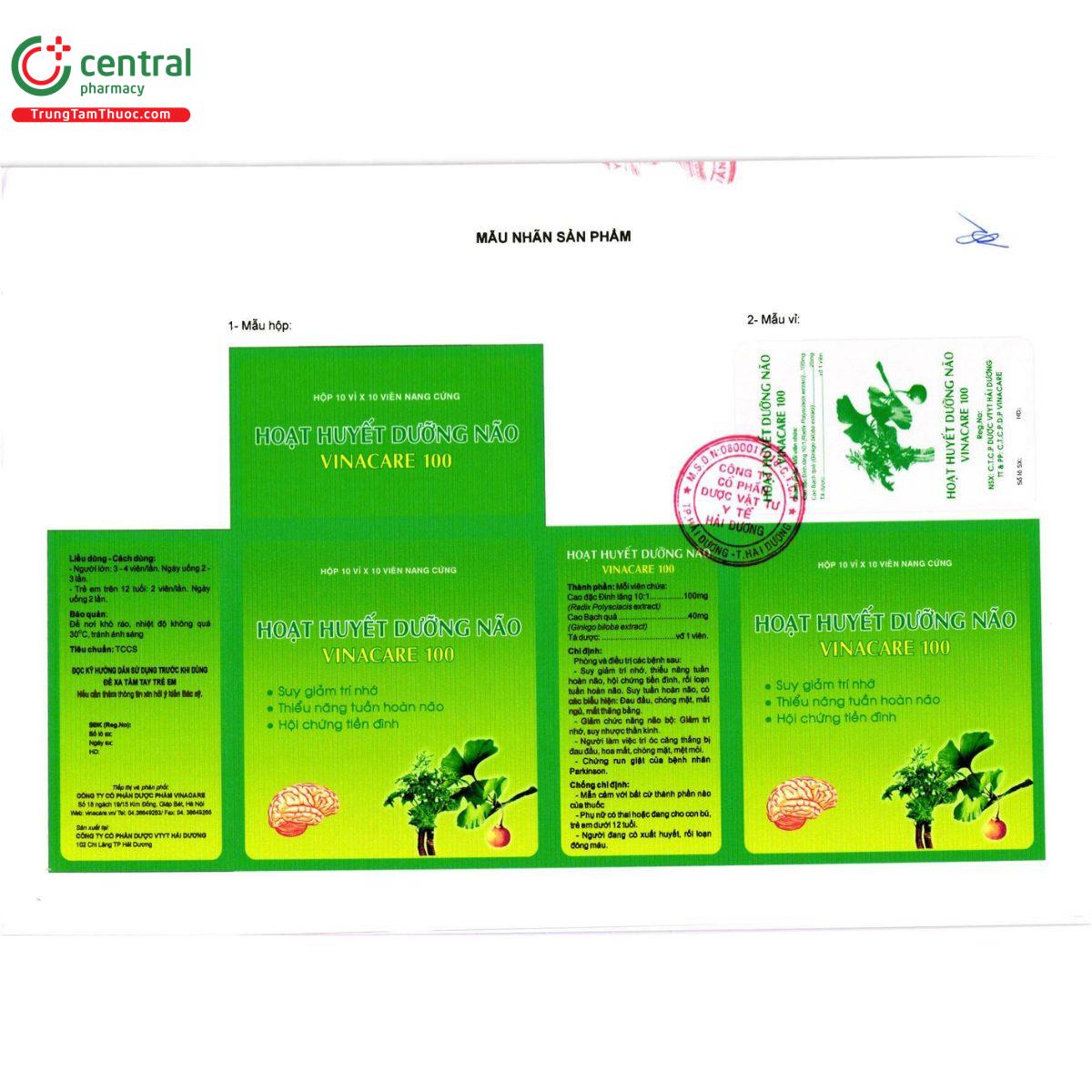 thuoc hoat huyet duong nao vinacare 100 4 J3606