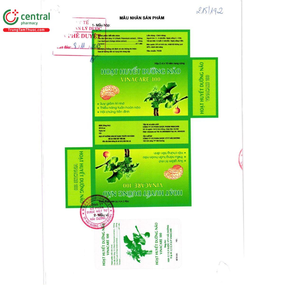 thuoc hoat huyet duong nao vinacare 100 6 V8871