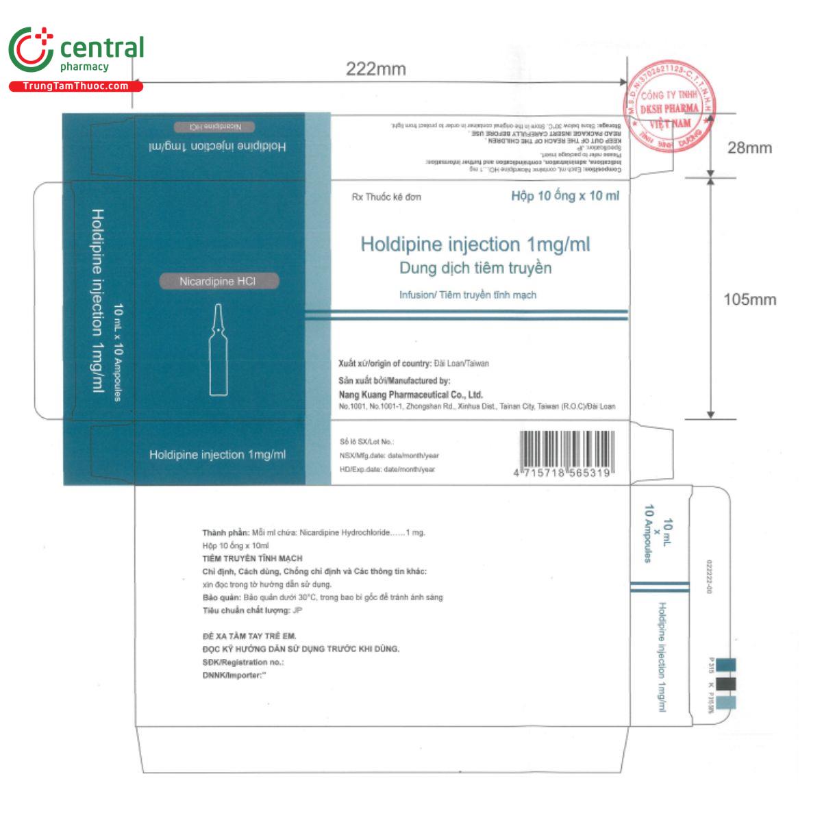 thuoc holdipine injection 1mg ml 6 C0234 thuoc holdipine injection 1mg ml 6 C0234